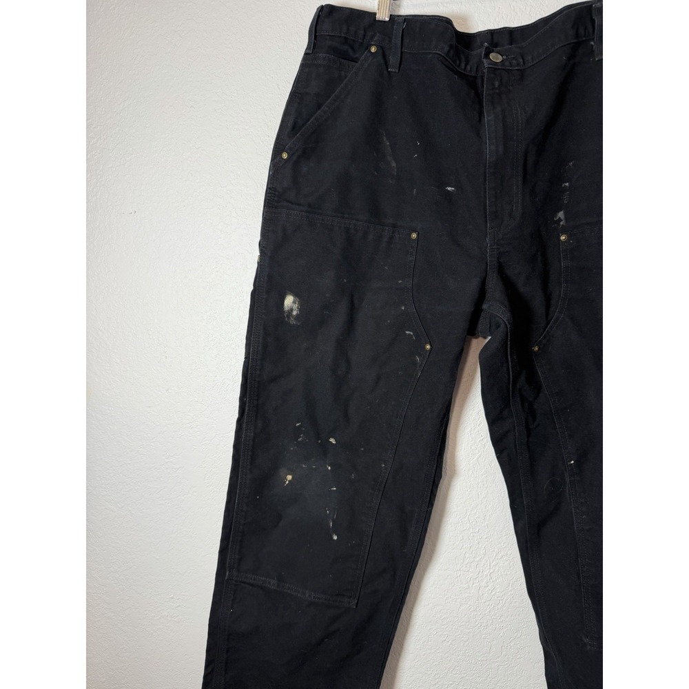 Carhartt Double Knee Carpenter Pants B136 BLK Size 40x30 Original Fit - Picture 2 of 8